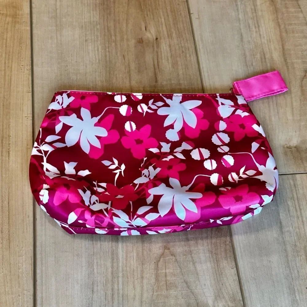 Estee Lauder Floral Fabric - Satin Cosmetic Travel Bag - Picture 2 of 3